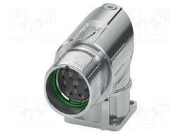 Connector: M23; socket; PIN: 12; crimped; angled; IP68; M23 PRO; 8A