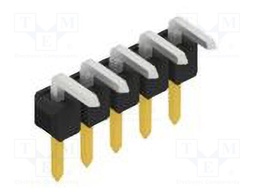 Connector: pin strips; pin header; male; PIN: 5; 2.54mm; THT; 1x5