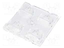 LED lens; square; transparent; H: 7mm; Application: TL1L4,XP-G2