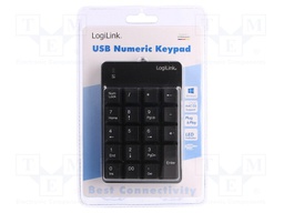 Keyboard; black; USB; wired; 1.6m