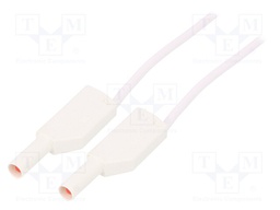 Test lead; silicone; 1m; white; 19A; 1kV; Cond.cross sec: 1mm2