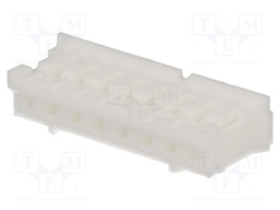 Plug; wire-board; female; NXG; 2mm; PIN: 8; w/o contacts; for cable