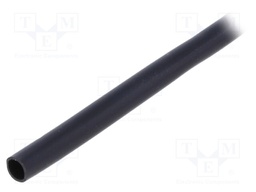 Insulating tube; Mat: PVC; black; -20÷125°C; Øint: 3.5mm; L: 1000m