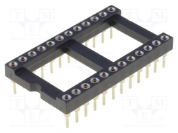 Socket: DIP; PIN: 24; Pitch: 2.54mm; precision; THT; gold-plated