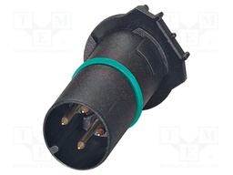 Connector: M12; contact insert; PIN: 4; 250V; straight; THR; A code