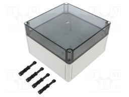 Enclosure: multipurpose; X: 180mm; Y: 182mm; Z: 111mm; PK; light grey