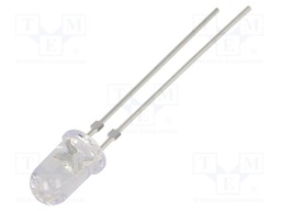 LED; green; 5mm; 30°; Front: convex; 2.9÷3.4VDC; No.of term: 2