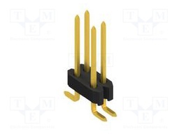 Connector: pin strips; pin header; male; PIN: 4; 1.27mm; SMT; 2x2