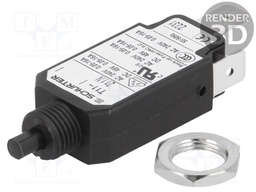 Circuit breaker; Urated: 240VAC; 48VDC; 2.8A; SPST; Poles: 1; screw