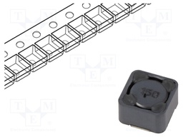 Power Inductor (SMD), 15 µH, 5.2 A, Shielded, 5 A, 12.5mm x 12.5mm x 7.5mm