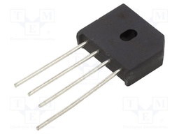 Bridge rectifier: single-phase; 6A; flat; THT