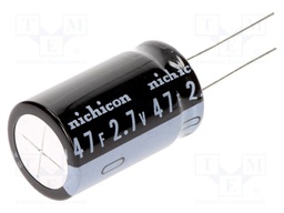 Capacitor: electrolytic; supercapacitor; 47F; 2.7VDC; ESR: 200mΩ