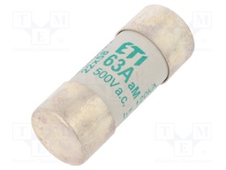 Fuse: fuse; aM; 63A; 500VAC; cylindrical,industrial; 22x58mm