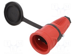 Connector: AC supply; socket; female; 16A; 250VAC; IP54; for cable