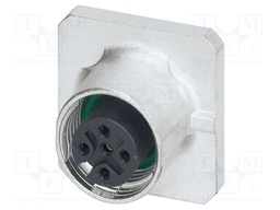Connector: M12; socket; PIN: 5; female; 60V; straight; IP20; THT; 4A