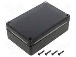 Enclosure: multipurpose; X: 80mm; Y: 120mm; Z: 41mm; ABS; black