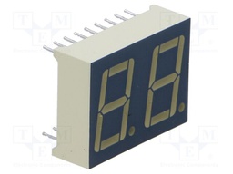 Display: LED; 7-segment; 14.22mm; 0.56"; No.char: 2; red; 31÷85mcd
