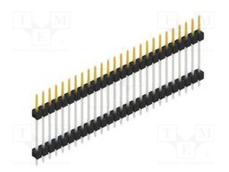 Connector: pin strips; pin header; male; PIN: 26; 2.54mm; THT; 1x26