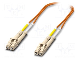 Fiber patch cord; OM1; LC/UPC,both sides; 1m; LSZH; orange