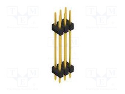 Connector: pin strips; pin header; male; PIN: 6; 2.54mm; THT; 2x3
