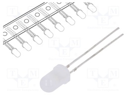 LED; 5mm; white cold; 1120÷1560mcd; 30°; Front: convex; 8500-18000K