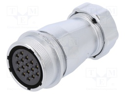 Plug; female; WS; PIN: 16; 10A; soldering; for cable; 500V; 2mm2