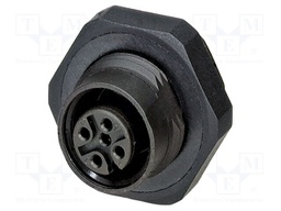 Connector: M12; socket; PIN: 5; female; 60V; straight; IP67; THT; 4A