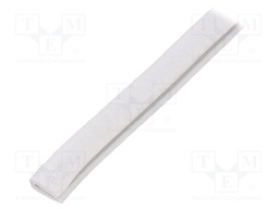 Hole and edge shield; PVC; L: 10m; white; H: 9.5mm; W: 6.5mm