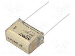 Capacitor: paper; X2; 220nF; 275VAC; 20.3mm; ±20%; THT; Series: P409