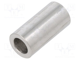 Spacer sleeve; 6.2mm; cylindrical; stainless steel; Øint: 10mm