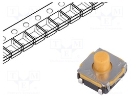 Microswitch TACT; SPST-NO; Pos: 2; 0.05A/32VDC; SMT; none; 3.4N