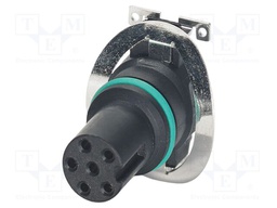 Connector: M8; PIN: 6; 1.5A; 30V; straight; shielded; contact insert