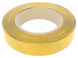 Tape: marking; yellow-black; L: 50m; W: 50mm; self-adhesive; PVC