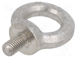 Lifting eye bolt; M10x17; DIN: 580; Head: eye; none; Ø: 25mm