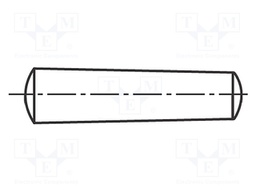 Cone stud; hardened steel; BN 859; Ø: 2mm; L: 20mm; DIN 1; ISO 2339