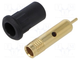Laboratory connector: 4mm banana; socket; 30VAC; 60VDC; 25A; black
