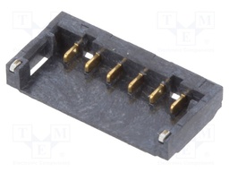 Socket; wire-board; male; 1.2mm; PIN: 6; SMT; on PCBs; -25÷85°C; 50V