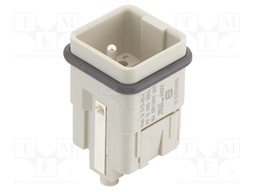 HEAVY DUTY CONN, INSERT, PLUG, 5+PE POS