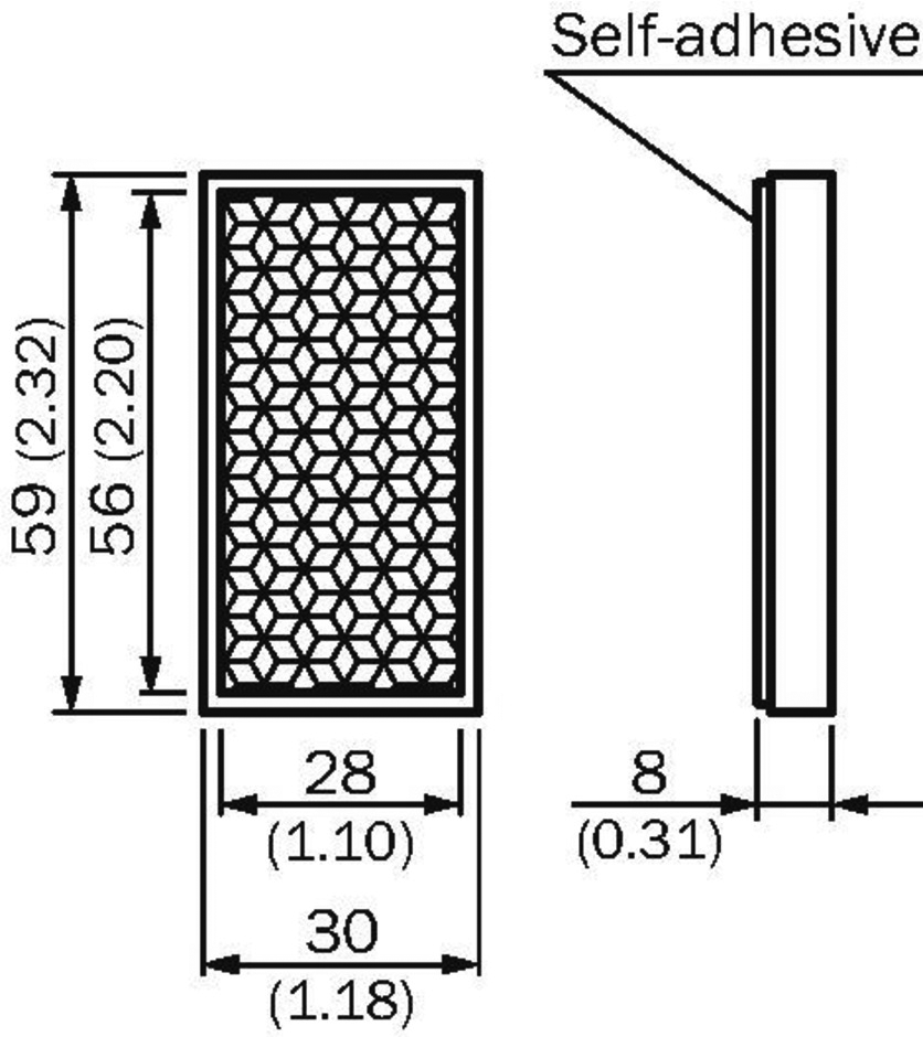 Reflector; Body dimensions: 30x59x8mm; -20÷65°C