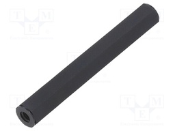 Screwed spacer sleeve; cylindrical; polyamide; M4; 60mm