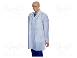 Coat; ESD; M; cotton,polyester,conductive fibers; white; 115g/m2