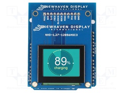Display: OLED; 128x96; Dim: 68.6x44.5x13.6mm; Controller: SSD1351