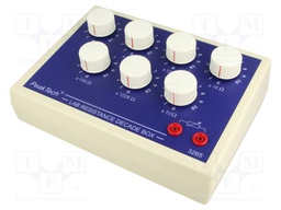 Decade box: resistance; 0÷9999999Ώ; Number of ranges: 7