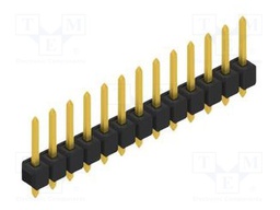 Connector: pin strips; pin header; male; PIN: 13; 2.54mm; THT; 1x13