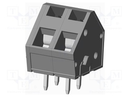 Connector: PCB terminal block; terminal; angled 45°; on PCBs