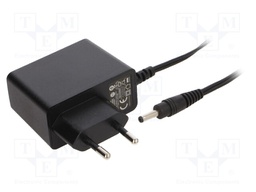 Power supply: switched-mode; constant voltage; 9VDC; 1A; 9W; plug