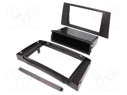 Radio mounting frame; Mercedes; 2 DIN; black