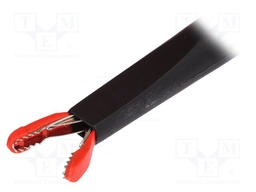 Clip-on probe; crocodile; 16A; 1kVDC; black; 4mm