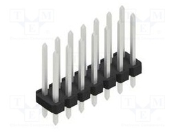 Connector: pin strips; pin header; male; PIN: 14; 2.54mm; THT; 2x7