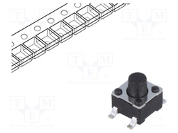 Microswitch TACT; 0.05A/12VDC; soldered; 1.8N; 4.5x4.5mm; 5mm